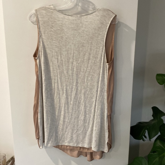 ANTHROPOLOGIE DOLAN LEFT COAST silk tank blush ruched blush pink - Picture 3 of 4